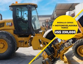 Rodillo Vibratorio Liso Caterpillar CS11GC